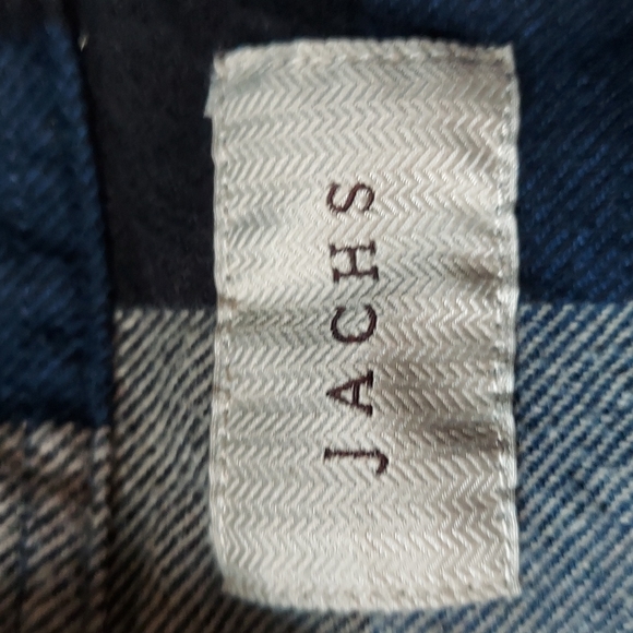 Jachs heavy-duty flannel shirt blue gray and black buffalo plaid 🐃 - Picture 2 of 3